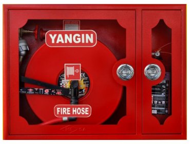 YSC Bölmeli Cam Kapaklı Yangın Dolabı